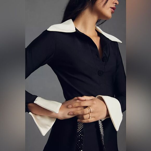 Anthropologie x ANNA SUI Collared shirt dress - Picture 4 of 5